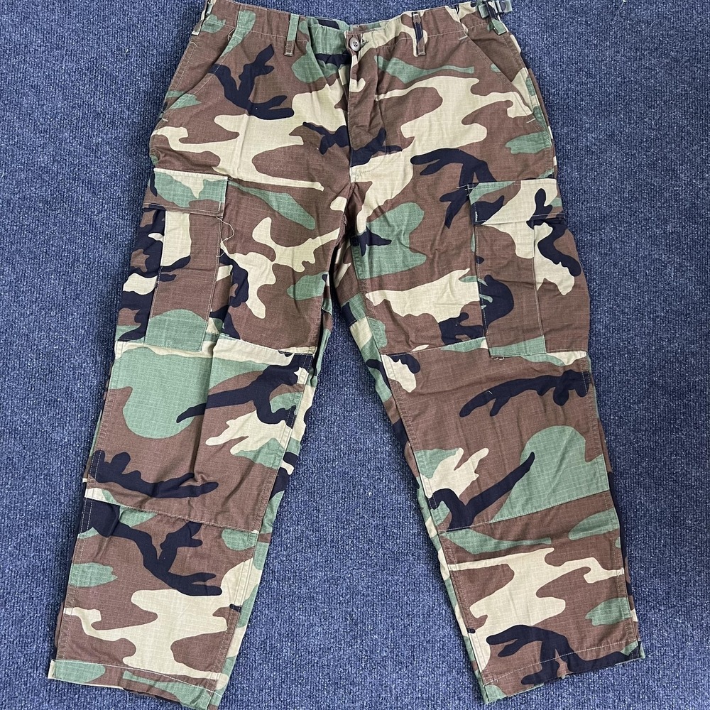 Propper Cargo Pants Mens 31x24 Green Camo Woodland BDU Nylon Army Military